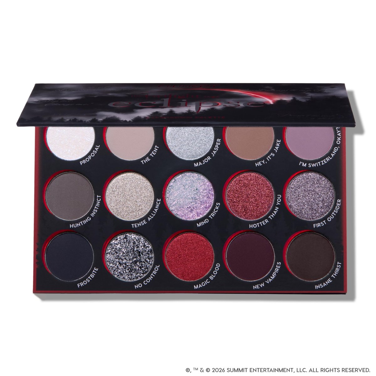 ColourPop x The Twilight Saga Eclipse Eyeshadow Palette - Limited Edition 15 Shade Matte, Metallic & Glitter Eyeshadow with High-Pigment Long-Wearing Formula Avelisse