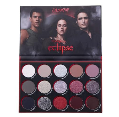 ColourPop x The Twilight Saga Eclipse Eyeshadow Palette - Limited Edition 15 Shade Matte, Metallic & Glitter Eyeshadow with High-Pigment Long-Wearing Formula Avelisse