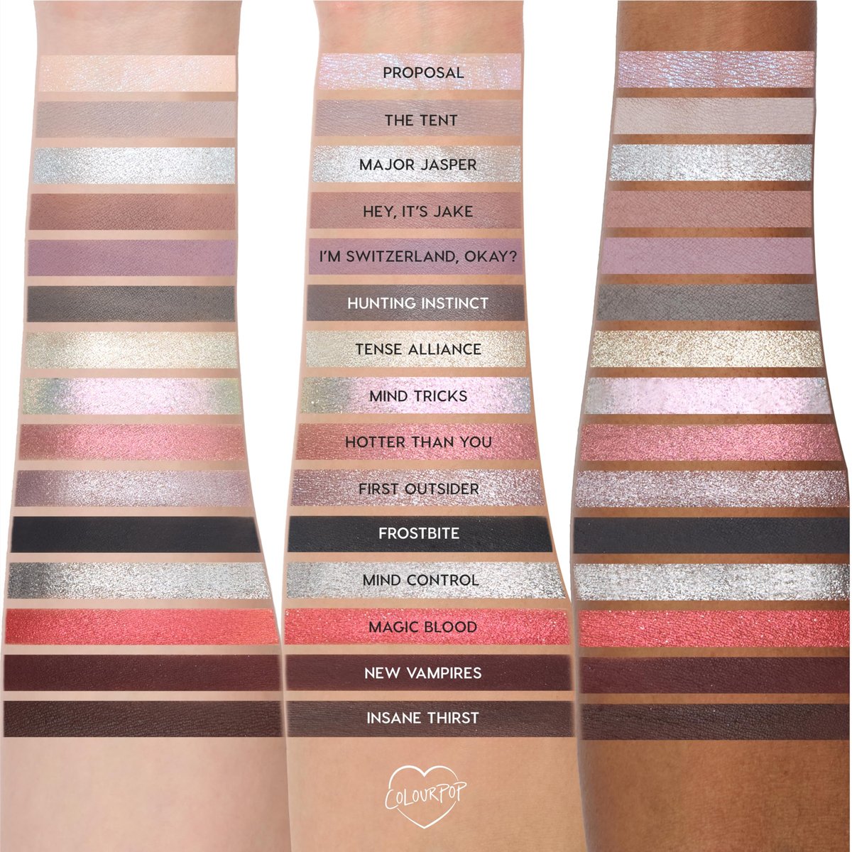 ColourPop x The Twilight Saga Eclipse Eyeshadow Palette - Limited Edition 15 Shade Matte, Metallic & Glitter Eyeshadow with High-Pigment Long-Wearing Formula Avelisse