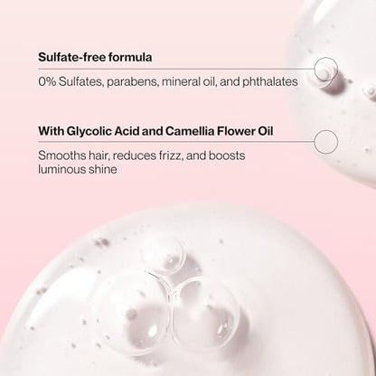 Suave Hydra Gloss Sulfate Free Shampoo with Glycolic Acid & Camellia Flower Oil - Hydrated, Smooth, Glossy Shine, 4 Count, 28 Fl Oz Avelisse