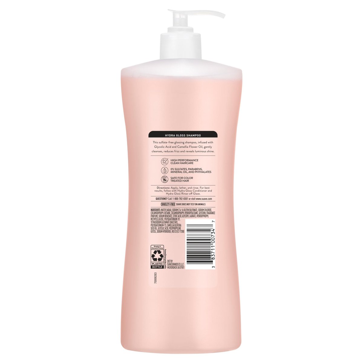 Suave Hydra Gloss Sulfate Free Shampoo with Glycolic Acid & Camellia Flower Oil - Hydrated, Smooth, Glossy Shine, 4 Count, 28 Fl Oz Avelisse