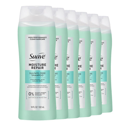 Suave Moisture Repair Shampoo, Sulfate-Free, Restores Moisture, Safe for Color Treated Hair, 12.6 oz Avelisse