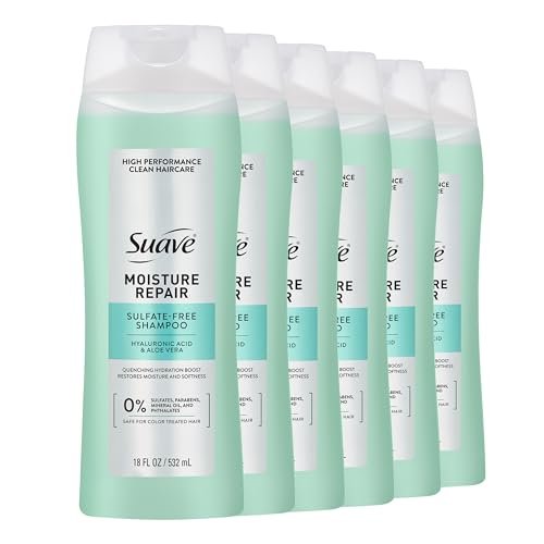 Suave Moisture Repair Shampoo, Sulfate-Free, Restores Moisture, Safe for Color Treated Hair, 12.6 oz Avelisse