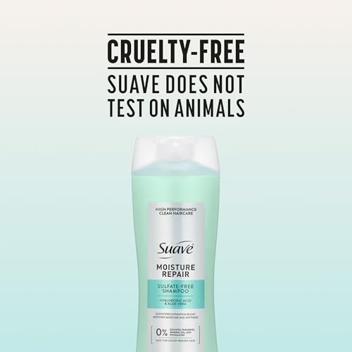 Suave Moisture Repair Shampoo, Sulfate-Free, Restores Moisture, Safe for Color Treated Hair, 12.6 oz Avelisse