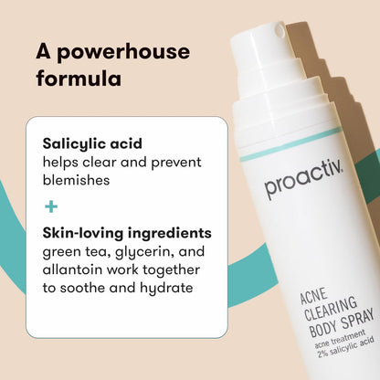 Proactiv Acne Clearing Salicylic Acid Body Spray - Multi-Directional Mist for Back, Chest & Shoulders, 3.4 Fl Oz Avelisse