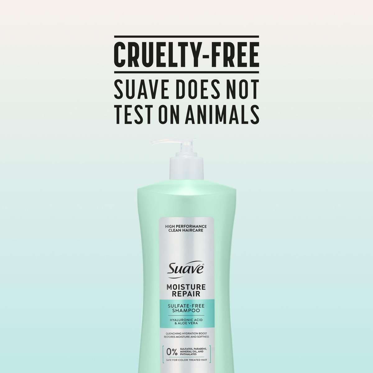 Suave Moisture Repair Sulfate-Free Shampoo with Hyaluronic Acid & Aloe Vera - Hydrates & Restores Dry, Damaged Hair, 4 Count (28 Fl Oz Each) Avelisse