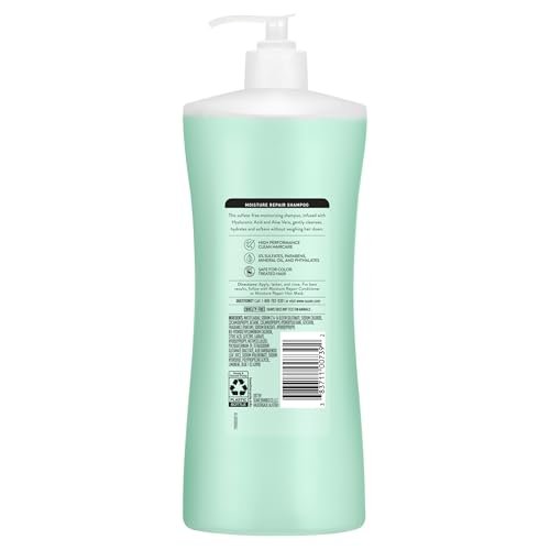 Suave Moisture Repair Sulfate-Free Shampoo with Hyaluronic Acid & Aloe Vera - Hydrates & Restores Dry, Damaged Hair, 4 Count (28 Fl Oz Each) Avelisse