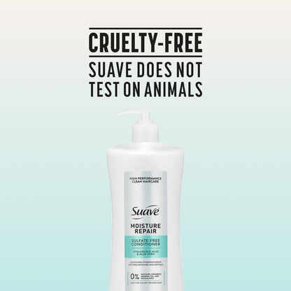 Suave Moisture Repair Sulfate-Free Conditioner with Hyaluronic Acid & Aloe Vera – Hydrates & Restores Dry, Damaged Hair – 4 Count (28 Fl Oz Each) Avelisse