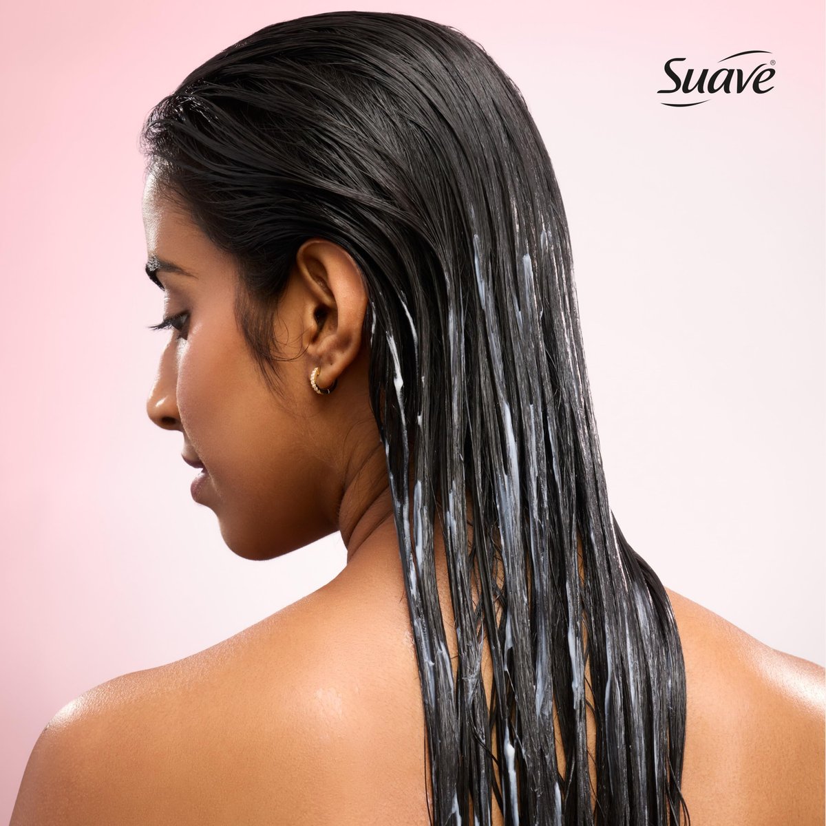 Suave Hydra Gloss Sulfate Free Conditioner with Glycolic Acid & Camellia Flower Oil - Hydrated, Smooth, Glossy Shine, 28 Fl Oz (Pack of 4) Avelisse
