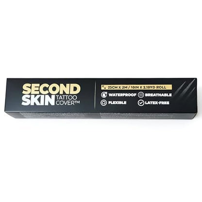 2.18 yd Second Skin Tattoo Cover Roll – 10 in x 2.18 yd Tattoo Bandage Film, Clear Waterproof Wrap for New Tattoos, Adhesive Aftercare Cover with Matte Surface Avelisse