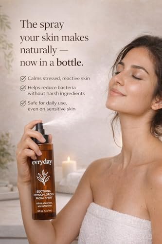 evryday™ Hypochlorous Acid Spray for Face and Body 8oz | Gentle Facial Hydration Mist for Sensitive, Irritated and Acne-Prone Complexions | pH-Balanced Daily Toner & Piercing Care Support - görsel 10