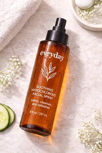 evryday™ Hypochlorous Acid Spray for Face and Body 8oz | Gentle Facial Hydration Mist for Sensitive, Irritated and Acne-Prone Complexions | pH-Balanced Daily Toner & Piercing Care Support