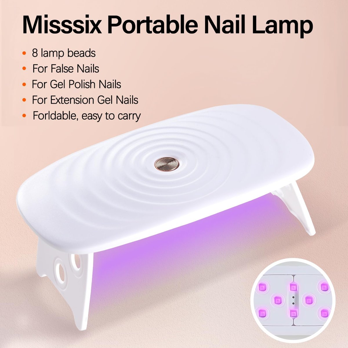 Misssix 504Pcs Short Almond Gel x Nail Tips Kit with Pre-Etched Clear Fake Nails, 9-in-1 Gel Glue & Mini UV Lamp, 12 Sizes for Women - görsel 9