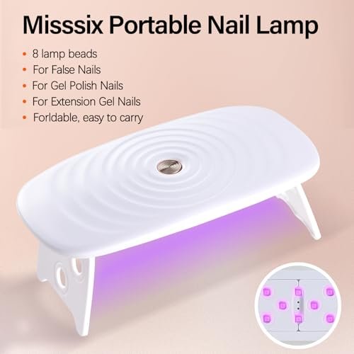 Misssix 504Pcs Short Almond Gel x Nail Tips Kit with Pre-Etched Clear Fake Nails, 9-in-1 Gel Glue & Mini UV Lamp, 12 Sizes for Women - görsel 10