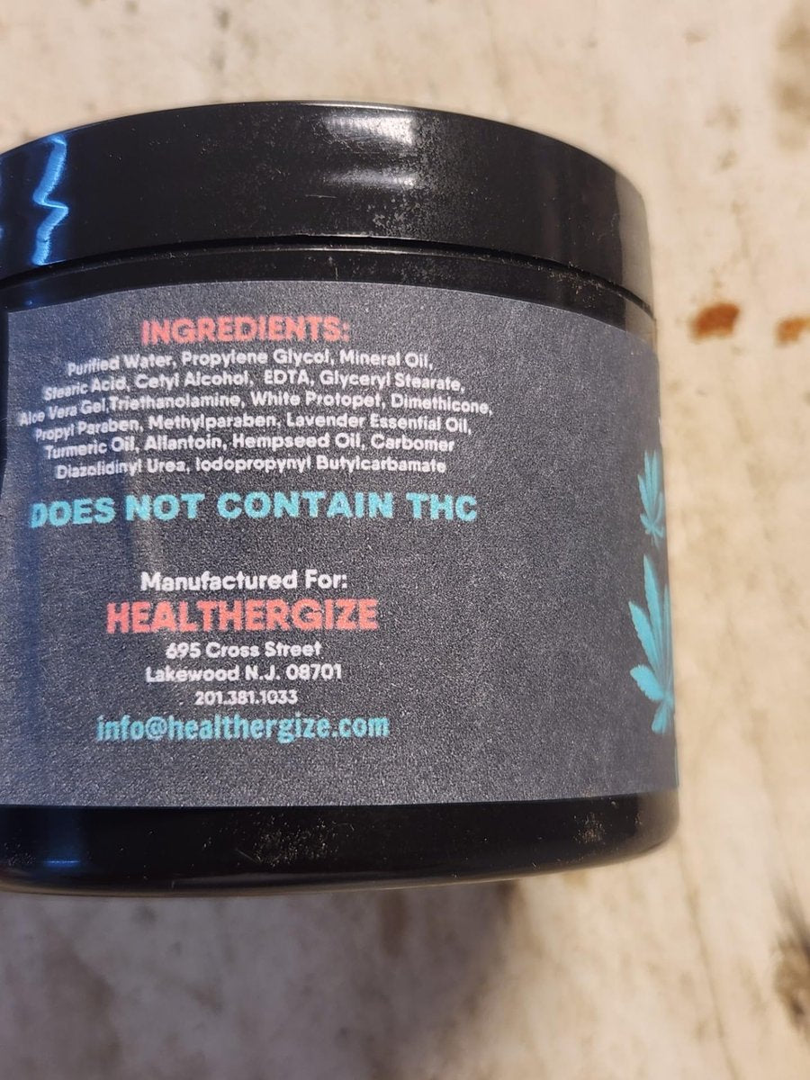 Healthergize Hemp Cream Smooth Skin - Full Body Hemp Lotion with Lavender, Aloe & Turmeric - 5 Oz. Avelisse