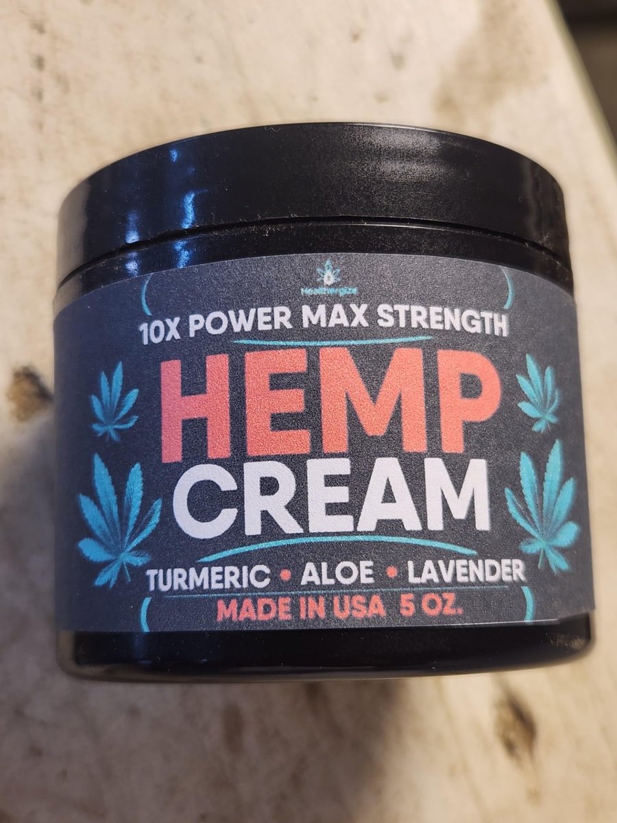 Healthergize Hemp Cream Smooth Skin - Full Body Hemp Lotion with Lavender, Aloe & Turmeric - 5 Oz. Avelisse