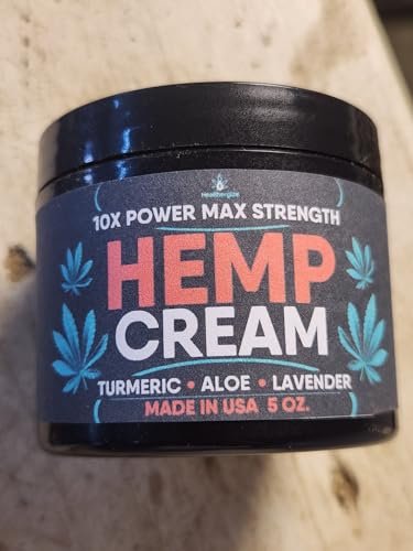 Healthergize Hemp Cream Smooth Skin - Full Body Hemp Lotion with Lavender, Aloe & Turmeric - 5 Oz. Avelisse