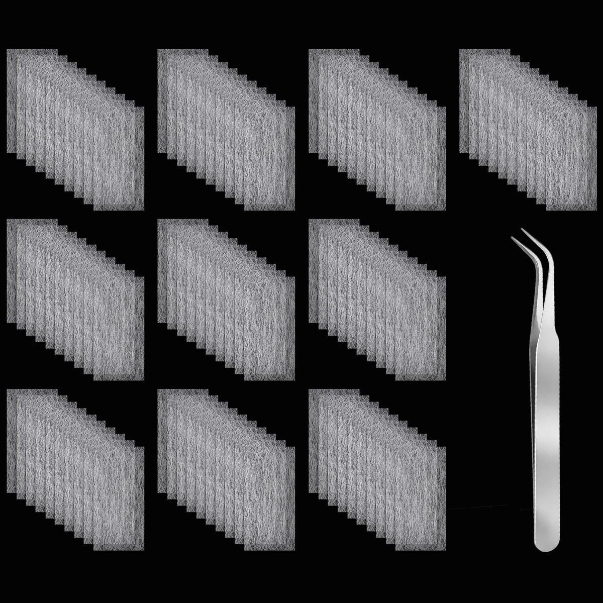 YBEATY 100 PCS Fiberglass Silk Nail Extension Wrap Kit with Tweezers - Nail Repair & Reinforce for Home Salon - görsel 1