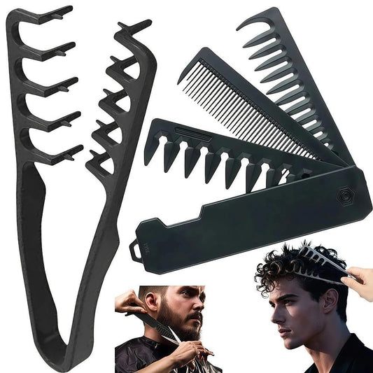 Texturizing Comb for Men & Women - Volumizing & Detangling Comb for All Hair Types, Thick, Curly & Straight Hairs, Works on Wet/Dry Hair, Travel-Friendly Hair Styling Tool for Fluffy Texture & Waves