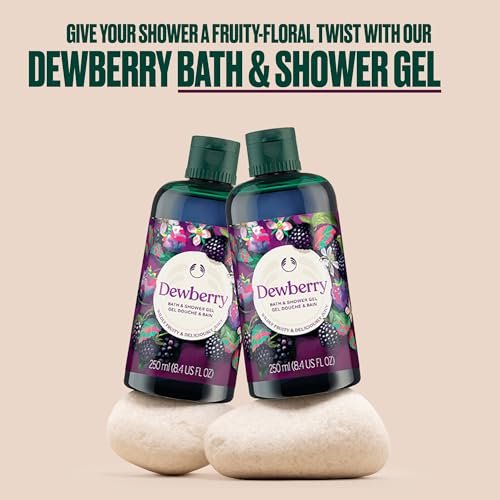 The Body Shop Dewberry Bath & Shower Gel - Gentle Lathering Body Wash with Fruity Scent, Vegan, for All Skin Types, 250 ml Avelisse