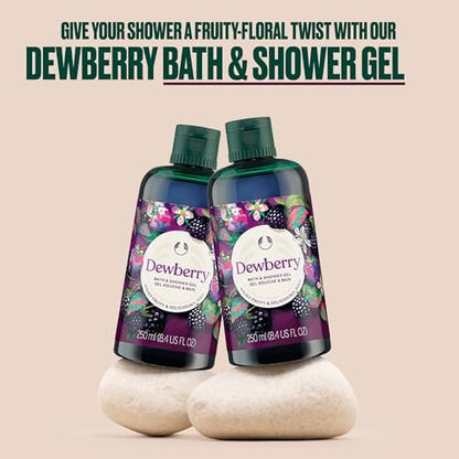The Body Shop Dewberry Bath & Shower Gel - Gentle Lathering Body Wash with Fruity Scent, Vegan, for All Skin Types, 250 ml Avelisse