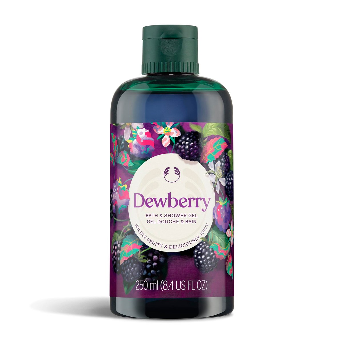 The Body Shop Dewberry Bath & Shower Gel - Gentle Lathering Body Wash with Fruity Scent, Vegan, for All Skin Types, 250 ml Avelisse