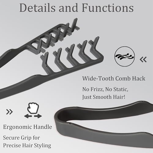 ELIDENZ Texture Comb for Men - 2 Pack + Gift | Natural Texturizing Styling Comb for Fluffy Hairstyles Daily Grooming - görsel 6