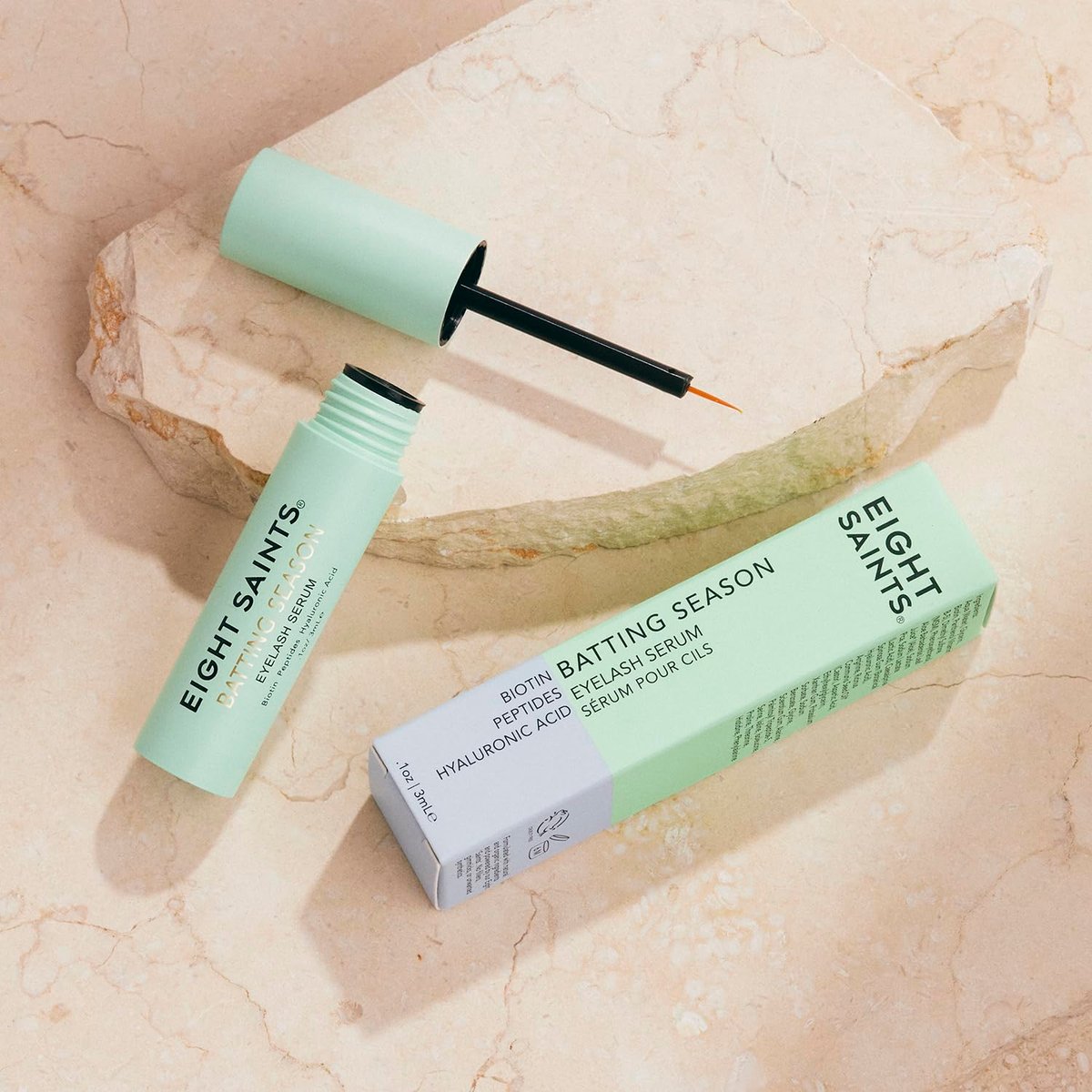 Eight Saints Batting Season Eyelash Growth Serum – Longer, Thicker Lashes with Biotin, Peptides & Hyaluronic Acid for Thin & Sparse Lashes Avelisse