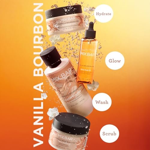MIX:BAR Vanilla Bourbon Creamy Body Wash – Hydrating & Moisturizing with Niacinamide, Panthenol & Vitamin C, Vegan, Sulfate Free, Paraben Free, 16oz - görsel 6