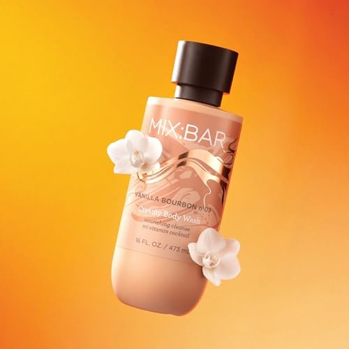 MIX:BAR Vanilla Bourbon Creamy Body Wash – Hydrating & Moisturizing with Niacinamide, Panthenol & Vitamin C, Vegan, Sulfate Free, Paraben Free, 16oz - görsel 4