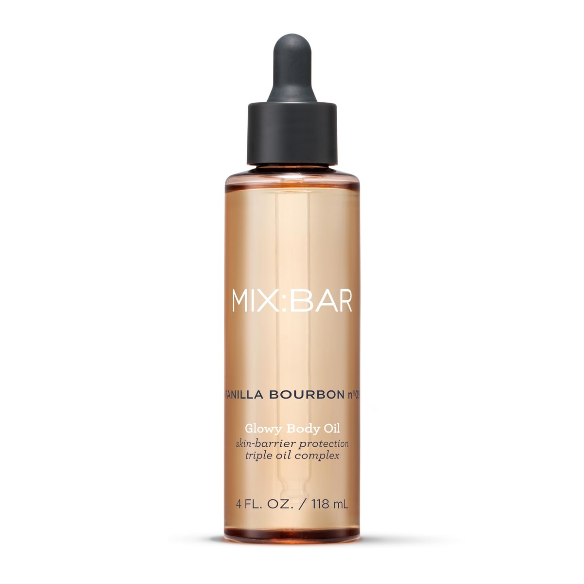 MIX:BAR Vanilla Bourbon Glowy Body Oil - Nourishing Dry Skin Moisturizer with Jojoba & Avocado Oil, Vegan, Paraben Free, 5oz Avelisse