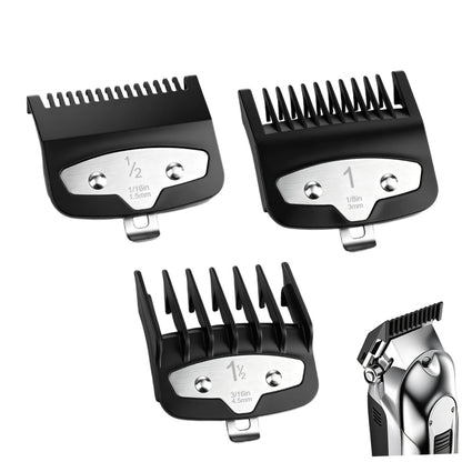 Vetmor 3-Piece Clipper Guard Set - Black Professional Clipper Guards Compatible with Wahl Most Clippers (1.5mm/3mm/4.5mm) Avelisse