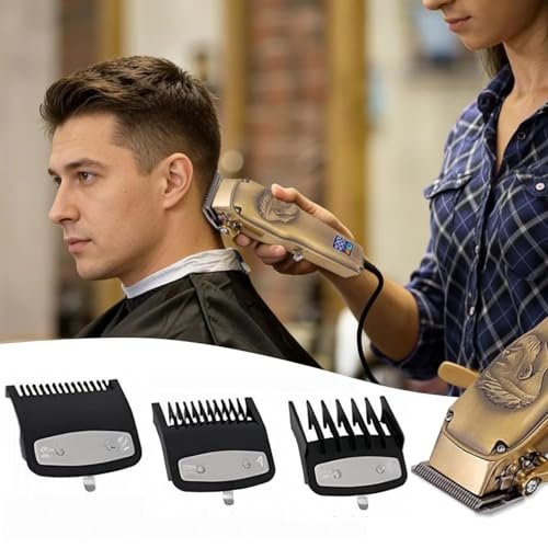 Vetmor 3-Piece Clipper Guard Set - Black Professional Clipper Guards Compatible with Wahl Most Clippers (1.5mm/3mm/4.5mm) Avelisse
