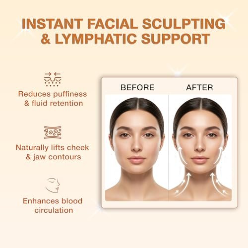 Luwora Lymphatic Contour Face Brush – Lymphatic Drainage Massager for Face, Chin & Jawline Sculpting, Dry Brushing Tool to Reduce Puffiness, Improve Circulation & Skin Glow Avelisse