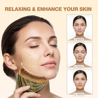 Luwora Lymphatic Contour Face Brush – Lymphatic Drainage Massager for Face, Chin & Jawline Sculpting, Dry Brushing Tool to Reduce Puffiness, Improve Circulation & Skin Glow Avelisse