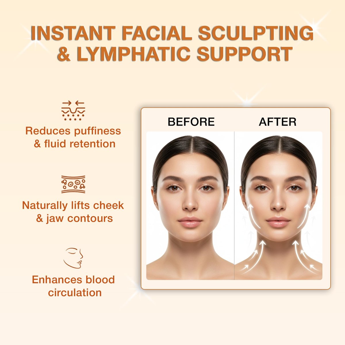 Luwora Lymphatic Contour Face Brush – Lymphatic Drainage Massager for Face, Chin & Jawline Sculpting, Dry Brushing Tool to Reduce Puffiness, Improve Circulation & Skin Glow Avelisse
