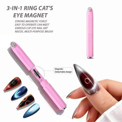 8PCS 3 in 1 Cat Eye Magnet Set - 2026 New Nail Art Magnet Tools for French Tip, Heart-Shaped & Hollow Designs