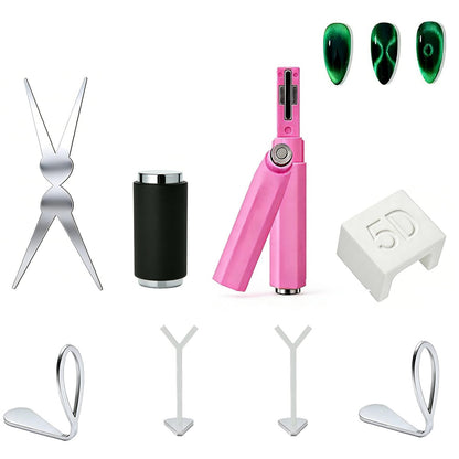 8PCS 3 in 1 Cat Eye Magnet Set - 2026 New Nail Art Magnet Tools for French Tip, Heart-Shaped & Hollow Designs