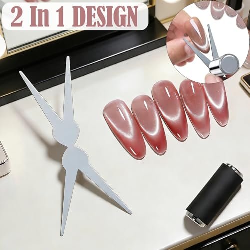 8PCS 3 in 1 Cat Eye Magnet Set - 2026 New Nail Art Magnet Tools for French Tip, Heart-Shaped & Hollow Designs - görsel 6