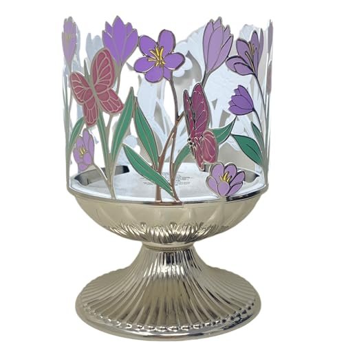 Bath & Body Works Butterfly 3-Wick Candle Holder with Natural Oats Sample Soap - Silver - görsel 4