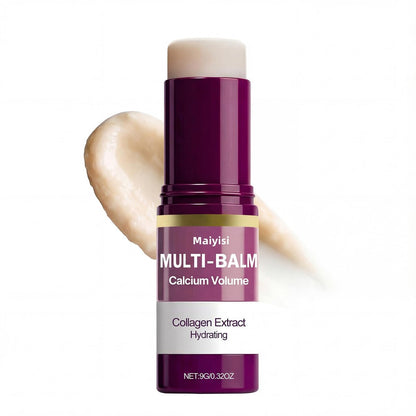 Maiyisi Calcium Volume Multi Balm Stick - Anti-Wrinkle & Hydrating Collagen Treatment for Face, Eyes, Lips & Neck, Firming, Smoothing & Nourishing Balm (B1) Avelisse