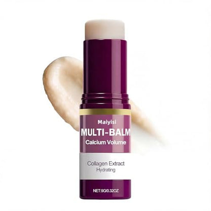 Maiyisi Calcium Volume Multi Balm Stick - Anti-Wrinkle & Hydrating Collagen Treatment for Face, Eyes, Lips & Neck, Firming, Smoothing & Nourishing Balm (B1) Avelisse