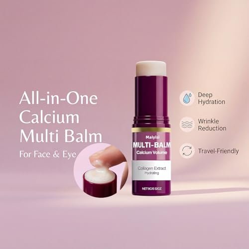 Maiyisi Calcium Volume Multi Balm Stick - Anti-Wrinkle & Hydrating Collagen Treatment for Face, Eyes, Lips & Neck, Firming, Smoothing & Nourishing Balm (B1) Avelisse