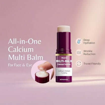 Maiyisi Calcium Volume Multi Balm Stick - Anti-Wrinkle & Hydrating Collagen Treatment for Face, Eyes, Lips & Neck, Firming, Smoothing & Nourishing Balm (B1) Avelisse
