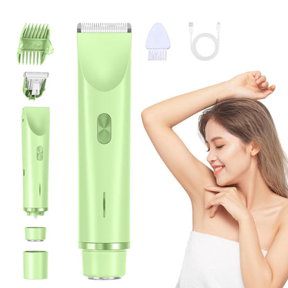EcoVibe Bikini Trimmer Electric Razor for Women’s Sensitive Skin, IPX67 Waterproof Pubic Hair Trimmer, USB-C Rechargeable Cordless Body Shaver for Bikini Line & Underarms