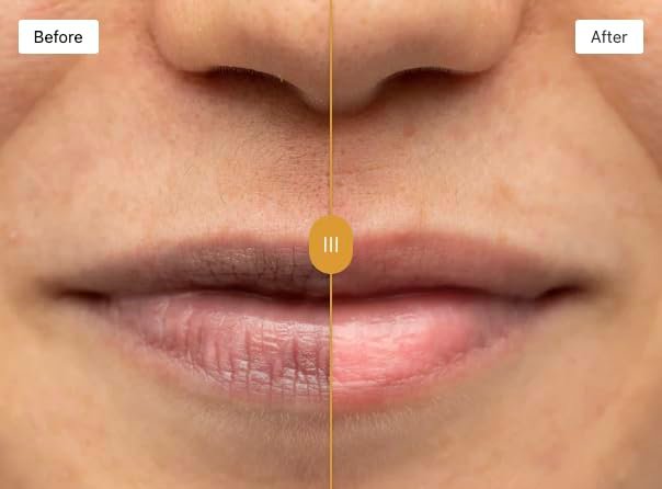 Omorfee Lip Lightening Scrub - Vegan Exfoliating & Moisturizing Treatment with Vitamin E & Natural Beads for Dull, Dry, Dark or Discolored Lips (0.7 oz) Avelisse