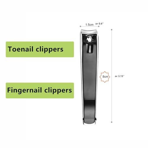 GYQUL Large Stainless Steel Nail Clipper with Built-in Metal File - 2 Pack, Sharp & Sturdy Blade for Fingernails and Toenails - görsel 8