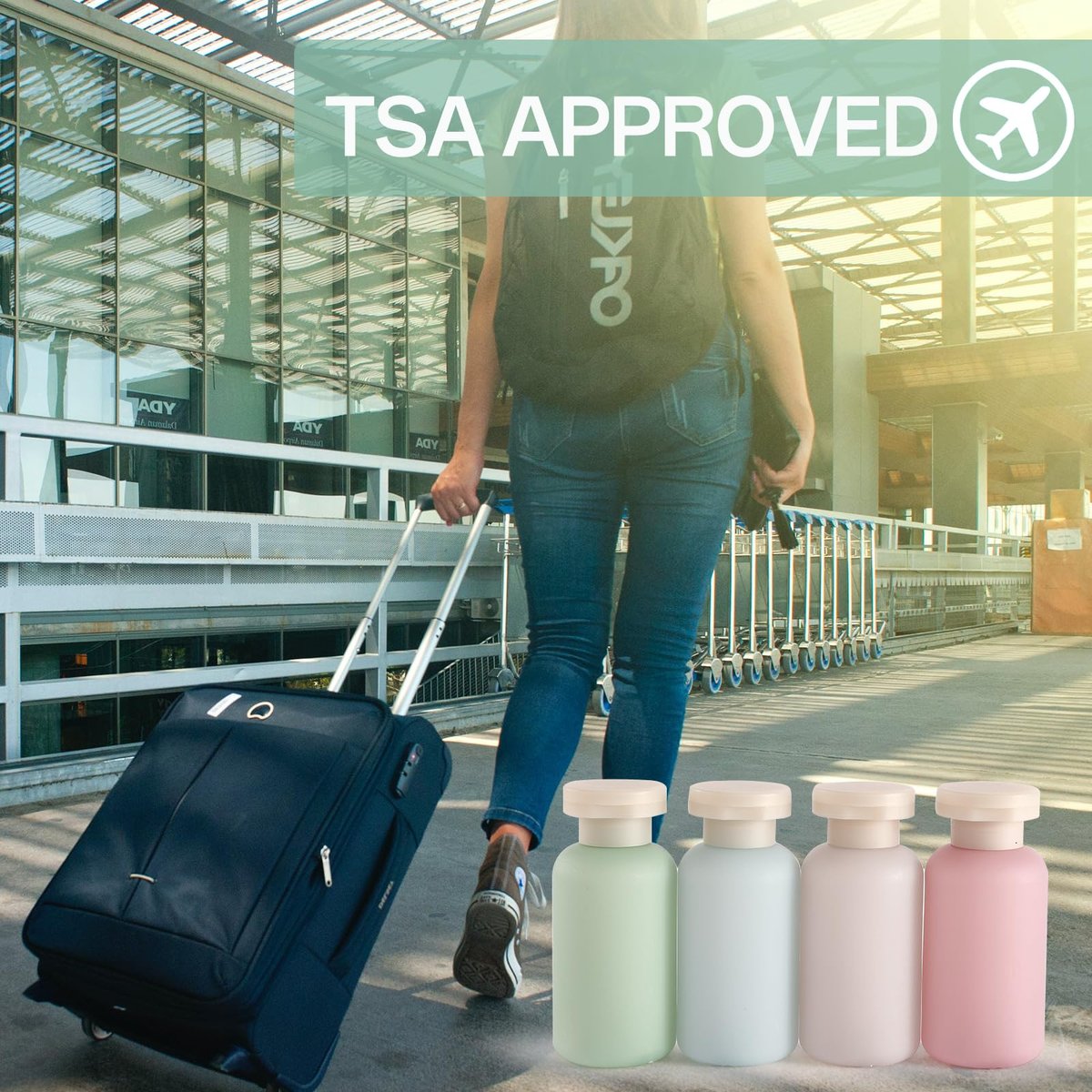 18 Pack Travel Bottles for Toiletries - TSA Approved Leak Proof Refillable Plastic Travel Containers, BPA Free Travel Essentials for Shampoo Conditioner Lotion Liquids, Airport Carry On Accessories - görsel 13