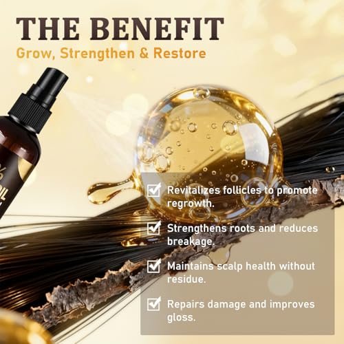 5% Minoxidil Hair Growth Spray for Men & Women with Biotin, Rosemary & Batana Extracts - Extra Strength Treatment for Hair Loss, Thinning & Beard Regrowth, 3.38 Fl Oz - görsel 4