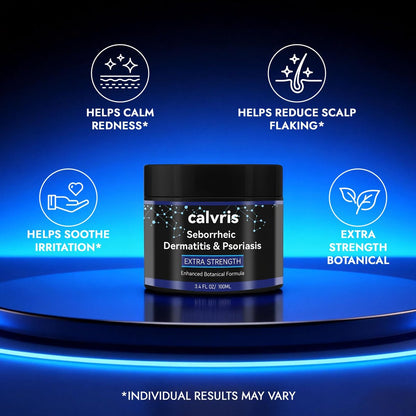 Calvris Extra Strength Scalp Cream – Flake & Itch Relief for Dandruff and Dry Scalp, Enhanced Botanical Formula, 3.4 fl oz Avelisse